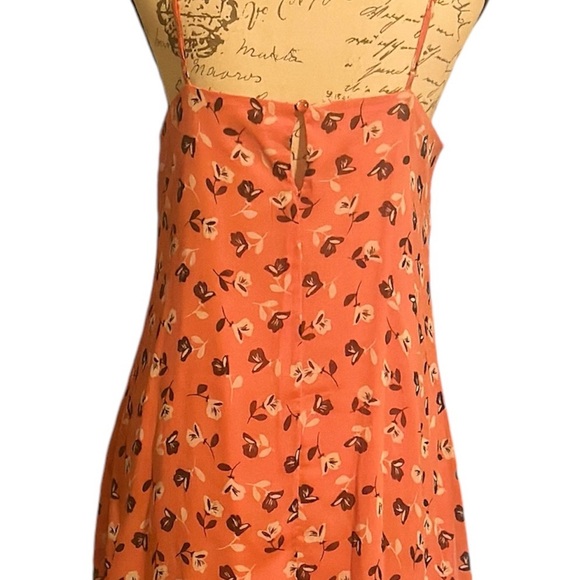 NWOT Coral Mini dress Mi Ami by Francesca’s keyhole button back flower print Sm - Picture 5 of 10